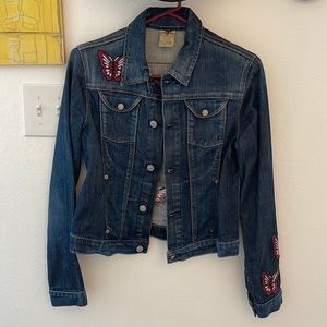 7 For All Mankind Denim Butterfly Jacket Sz M
